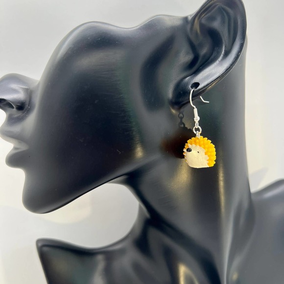 Hedgehog Earrings - Porcupine Earrings - Animal Earrings - Cute Animal Earrings - Picture 10 of 10